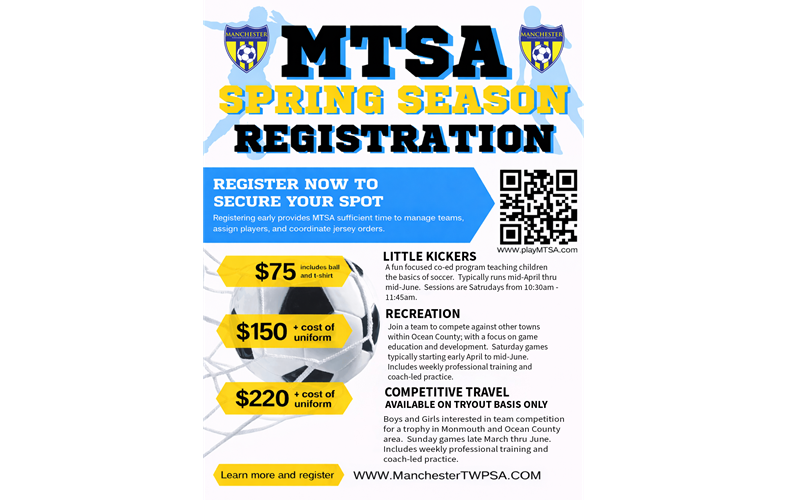 Spring Registration is open